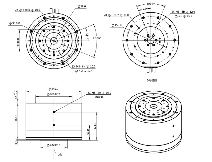 IDDR220-H165-MI內轉子力矩電機